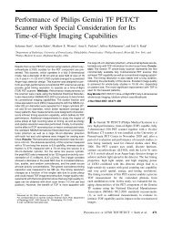 Performance of Philips Gemini TF PET/CT Scanner with Special ...