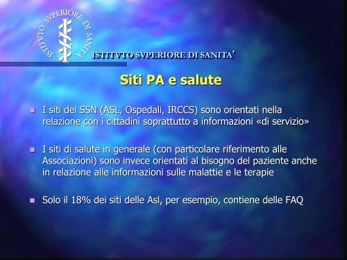 comunicare salute: website ed empowerment sanitario - mirella ...