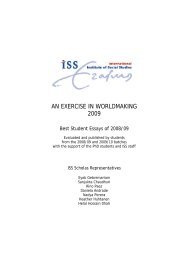 AN EXERCISE IN WORLDMAKING 2009 - ISS