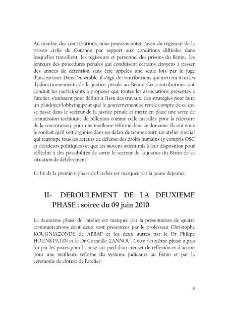 RAPPORT ATELIER ASHI-ISS 2010