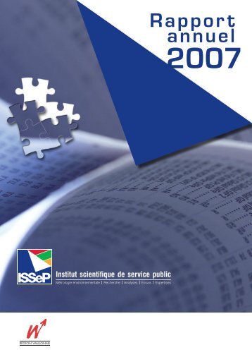 Rapport annuel - Institut scientifique de service public