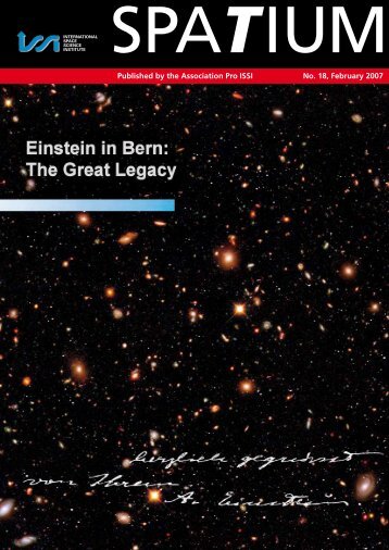 Einstein in Bern: The Great Legacy - ISSI