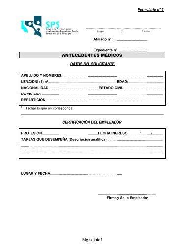 Formulario de Antecedentes MÃ©dicos