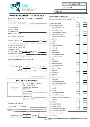 DATOS PERSONALES â FICHA MEDICA