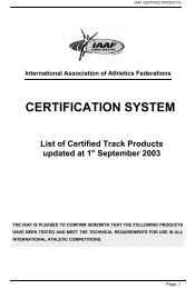 Certification system - International Association for Sports Surface ...