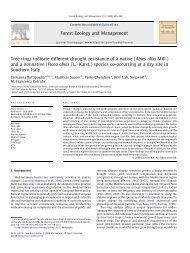 Tree rings indicate different drought resistance of a native ... - ISSW