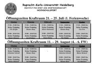 freies Training - Institut fÃ¼r Sport und Sportwissenschaft - Ruprecht ...