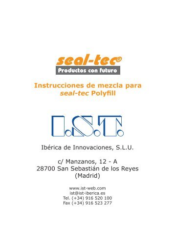 Instrucciones de mezcla para seal-tec® POLYFILL ... - Ist-web.com