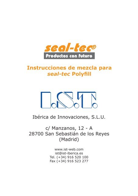 Instrucciones de mezcla para seal-tec® POLYFILL ... - Ist-web.com