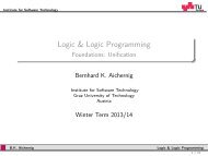 Logic & Logic Programming - Institute of Software Technology - Graz ...