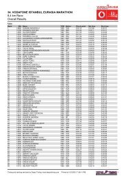 34. VODAFONE ISTANBUL EURASIA MARATHON 8,4 km Race ...