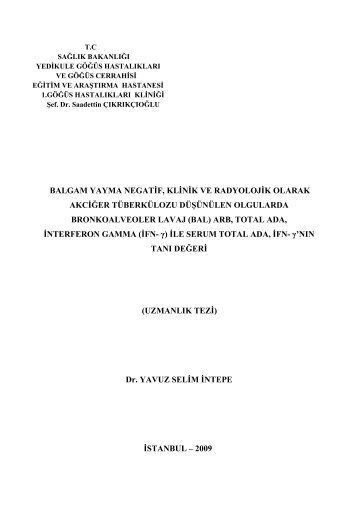 balgam yayma negatif, klinik ve radyolojik olarak akciÄer ...