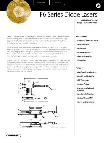 F6 Series Diode Lasers