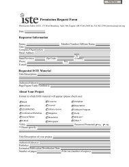 Download and complete the PDF Permission Request form - ISTE