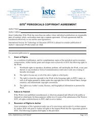periodicals copyright agreement - ISTE
