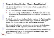 Formale Spezifikation (Modul-Spezifikation)