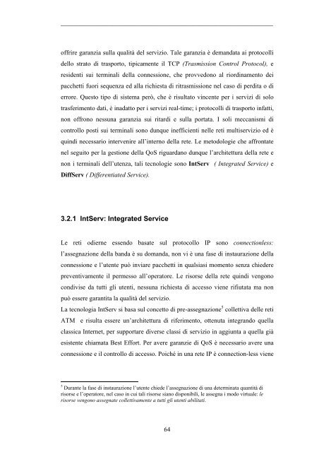 Test bed per la valutazione della QualitÃ  del Servizio in reti ottiche ...