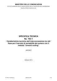 SPECIFICA TECNICA No 763-1 - ISCOM - Istituto Superiore delle ...