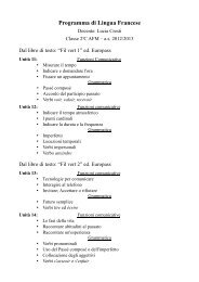 Programma di Lingua Francese