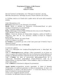 Programma di Lingua e civiltÃ  Francese a.s 2010/2011 Classe IV A ...