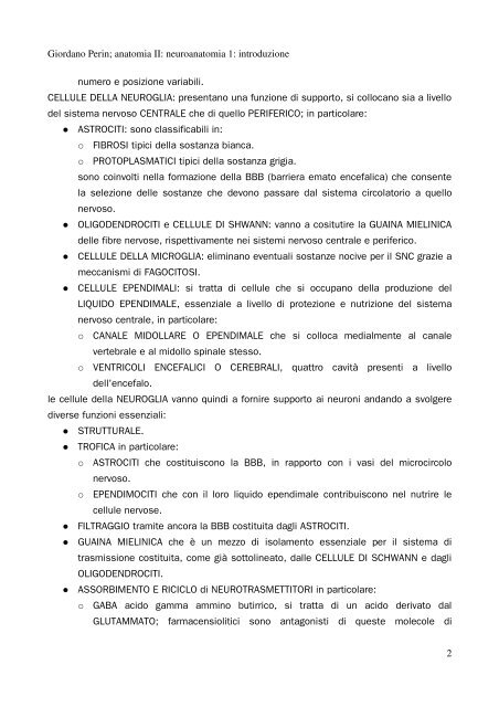 APPUNTI DI ANATOMIA II - Istituto Comprensivo "G. Palatucci"