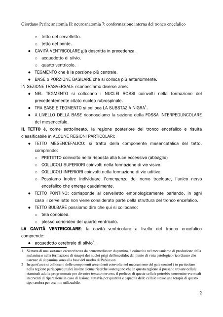 APPUNTI DI ANATOMIA II - Istituto Comprensivo "G. Palatucci"