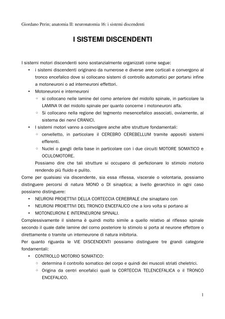 APPUNTI DI ANATOMIA II - Istituto Comprensivo "G. Palatucci"