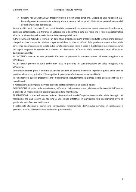 APPUNTI DI ISTOLOGIA aa 2007/2008 Giordano Perin - Istituto ...