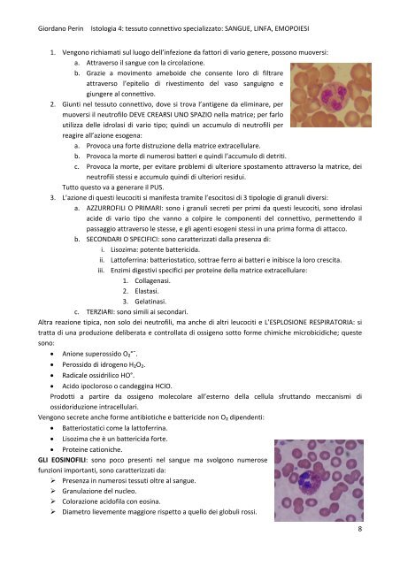 APPUNTI DI ISTOLOGIA aa 2007/2008 Giordano Perin - Istituto ...