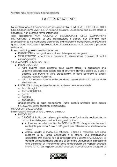 APPUNTI DI MICROBIOLOGIA - Istituto Comprensivo "G. Palatucci"