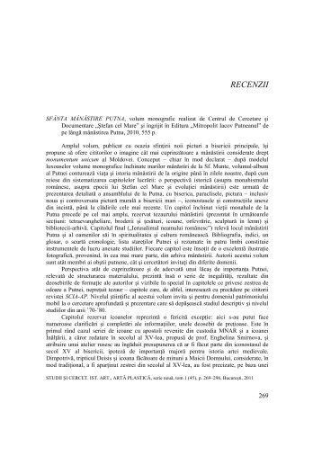 RECENZII - Institutul de Istoria Artei