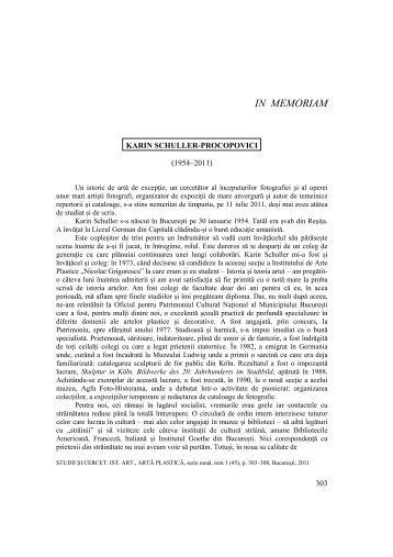 SCIA.AP2011-18-IN MEMORIAM.pdf - Institutul de Istoria Artei