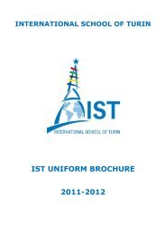 ist uniform brochure 2011-2012 - The International School of Turin