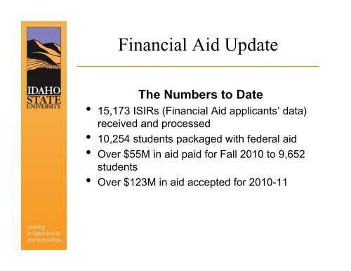 See What We've Accomplished - Idaho State University