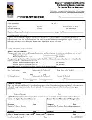 Request for Secondary Assignment/Overtime - Idaho State University