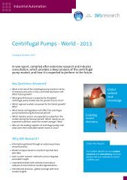 ABSTRACT - Centrifugal Pumps - World - 2013 - iSuppli