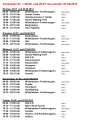 Ferien-Plan - ISV Emden