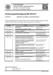 VorlesungsankÃ¼ndigung WS 2012/13 - Institut fÃ¼r StraÃen- und ...