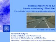 Messdatenauswertung zur StraÃentrassierung - Messplan