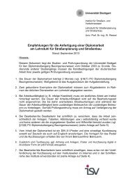 Empfehlungen zur Anfertigung der Diplomarbeit - Institut für Straßen ...