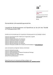BeLing FS 09 - Institut fÃ¼r Sprachwissenschaft - UniversitÃ¤t Bern