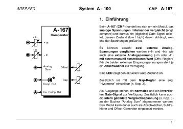 System A - 100 CMP A-167 1. Einführung - Doepfer