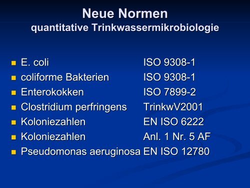 Trinkwasserverordnung 2001