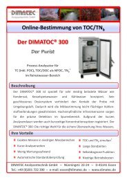 Prospekt DIMATOC ® 300 - Dimatec Analysentechnik GmbH