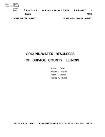 Ground-water Resources of DuPage County, Illinois - Illinois State ...
