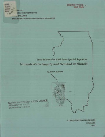 State Water Plan Task Force special report on ground-water supply ...