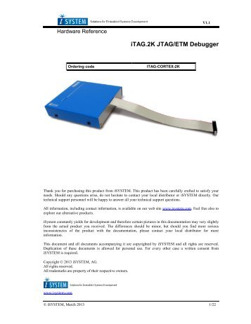 iTAG.2K JTAG/ETM Debugger - iSYSTEM