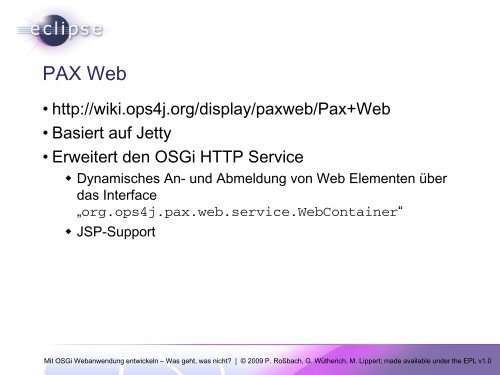 Mit OSGi Webanwendungen entwickeln –Was ... - Gerd Wütherich