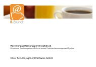 Rechnungserfassung per Knopfdruck Oliver Schulze ... - IT-Brunch