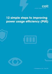 12 simple steps to improving power usage efficiency (PUE) - Colt